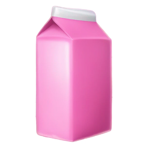 Hot pink carton of milk with glitter  sticker