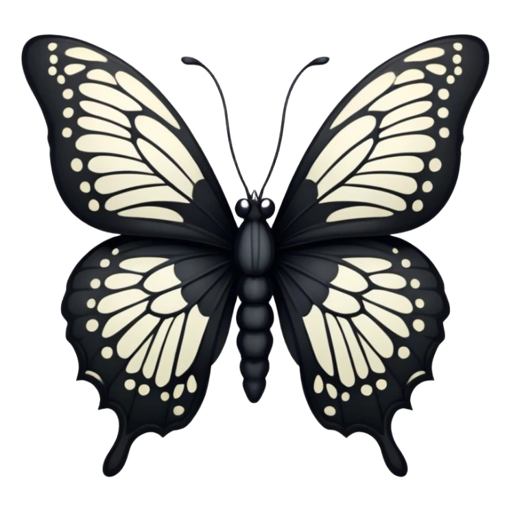 A black butterfly with intricately detailed wings, featuring a central ribbon tied in a bow, blending gothic fashion with nature’s beauty. sticker