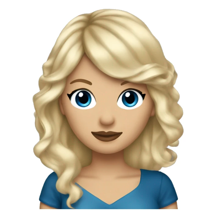 taylor swift gradient blond and blue hair lover theme sticker