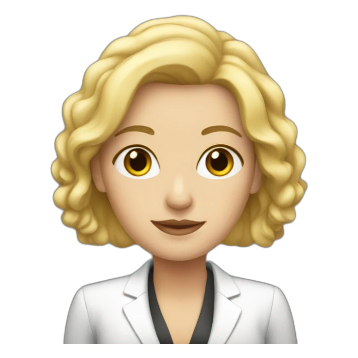 White woman in suite sticker