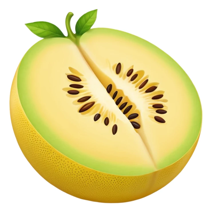 honeydew whole very yellow melon oval shape sticker