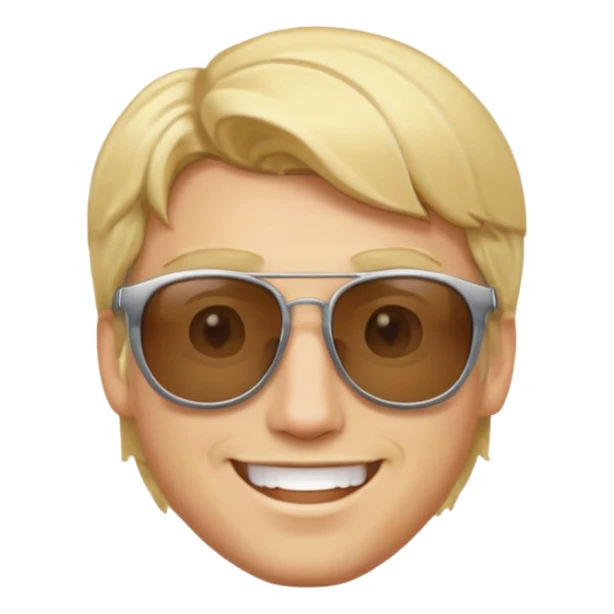 long blonde male ios emoji  sticker
