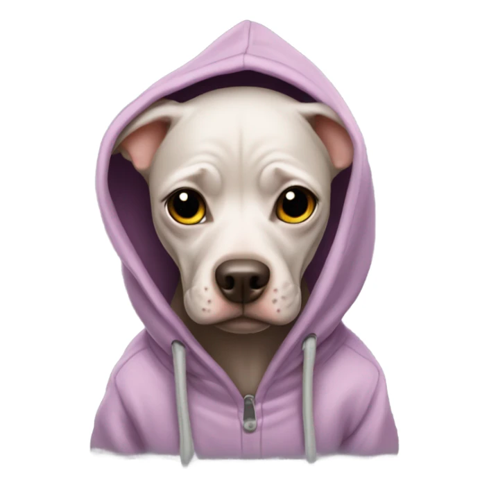 Hairless dog wearing hoodie  sticker