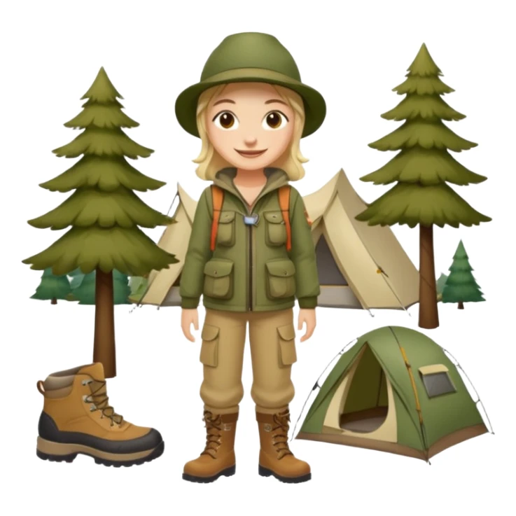 People who are going camping should wear a camping outfit sticker