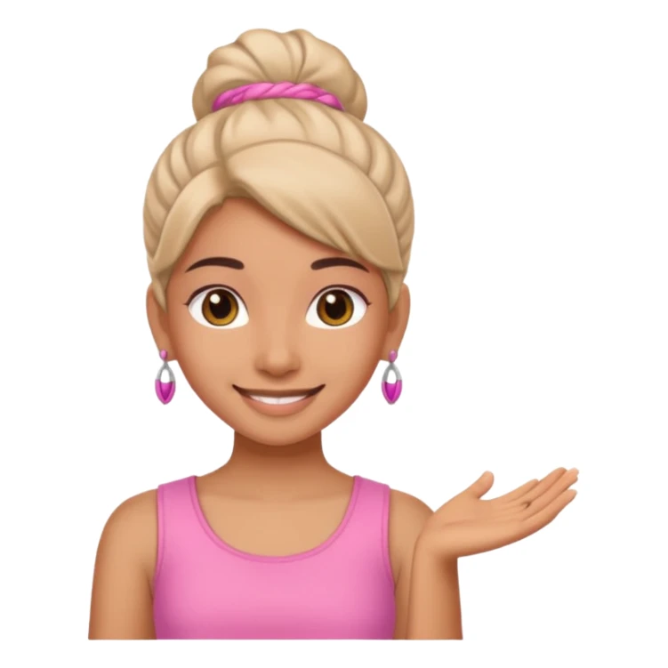 an ios genmoji for a cute indian bratz girl sticker