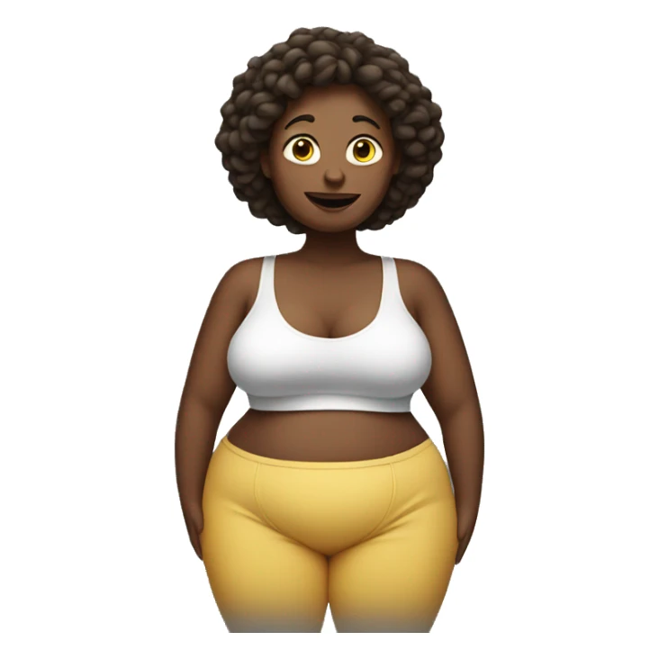 a woman with a giant belly sticker