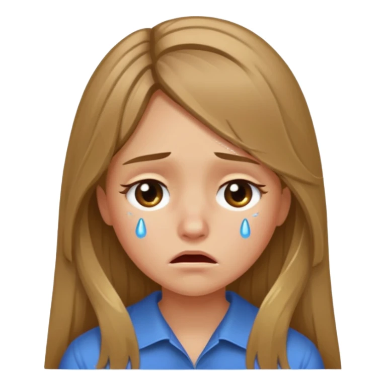 long Bronde hair girl bawling  sticker