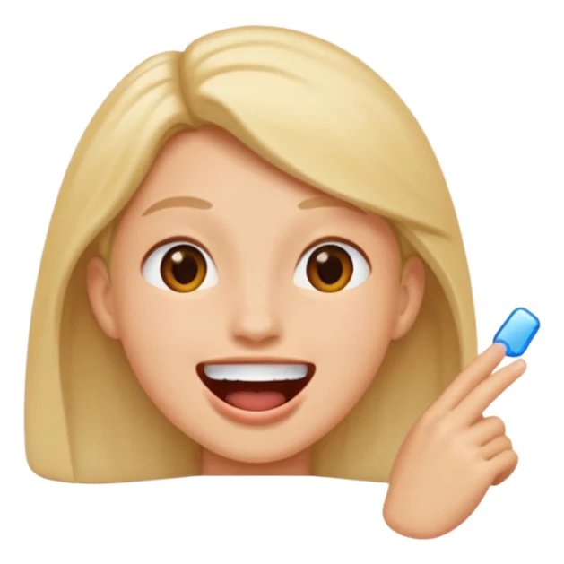 Tête de profil, et qui fait chute en montrant sa bouche sticker