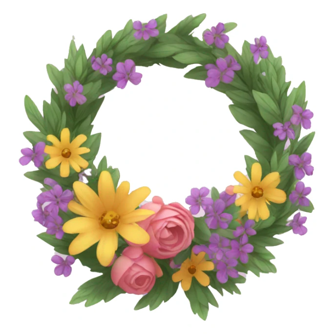 A wreath of flowers sticker