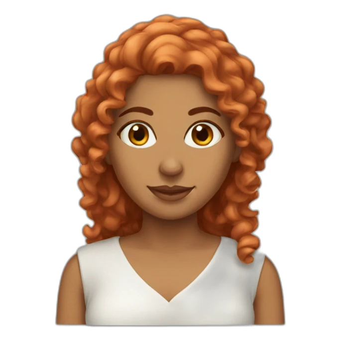 Arab woman with curly red hair sticker