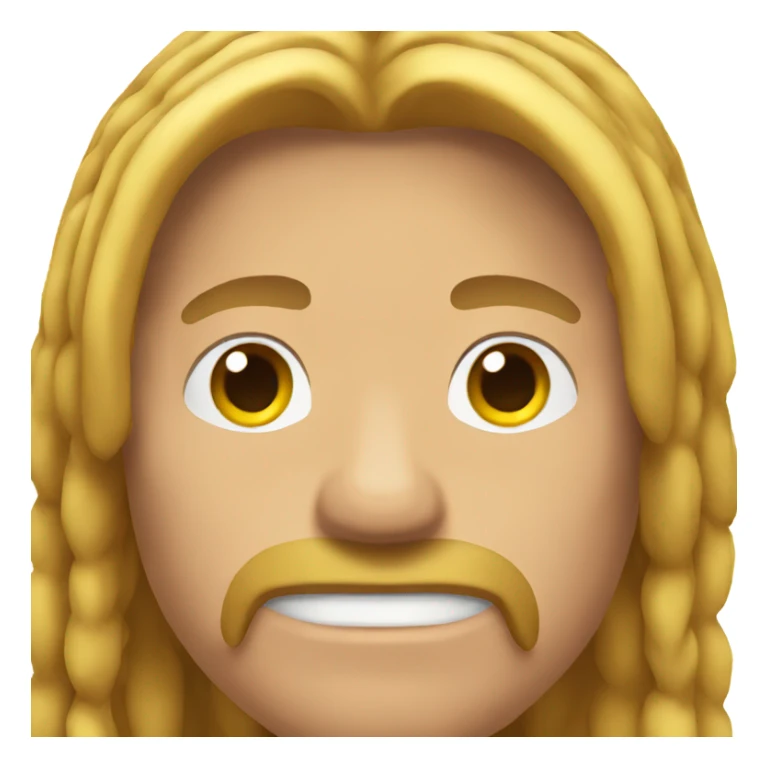 man long hair muscles sticker