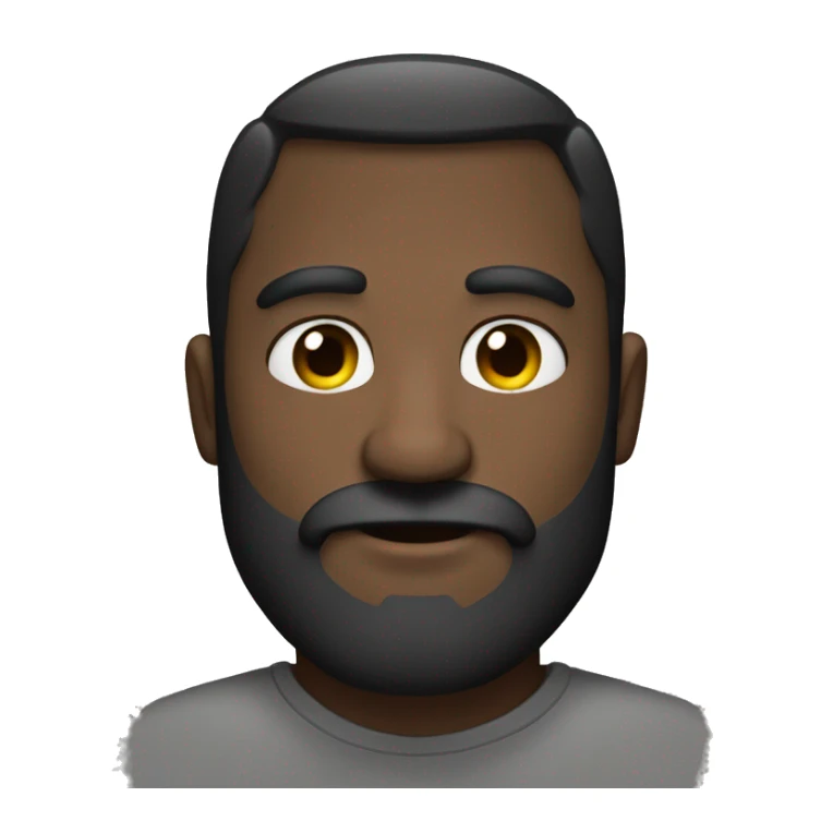 hombre musculoso con barba negra sticker