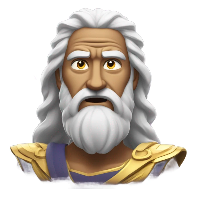 zeus with ligthning on his eyes sticker