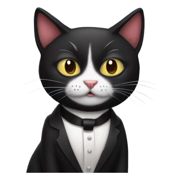 evil tuxedo cat sticker