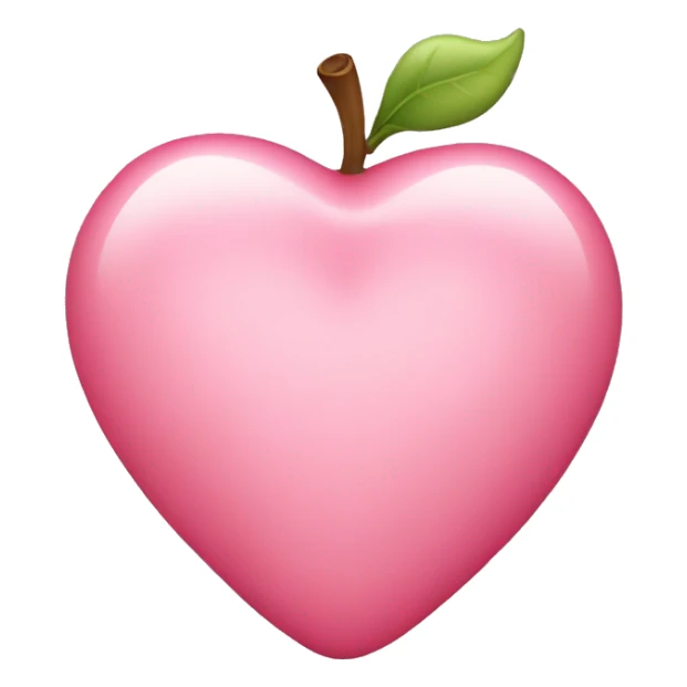 Light pink heart apple emoji sticker