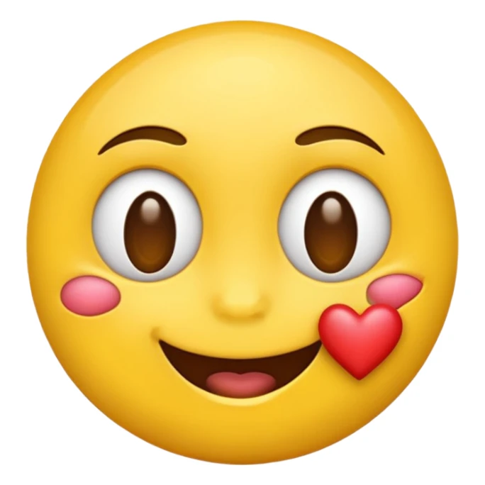Emoji with kisses on face sticker