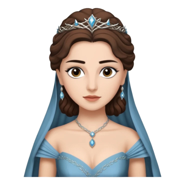 Hande Erçel as a lady from game of thrones from Starfall. Her eyes are gray. sticker