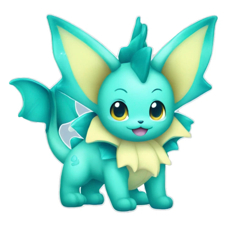 Kawaii Vaporeon full body sticker
