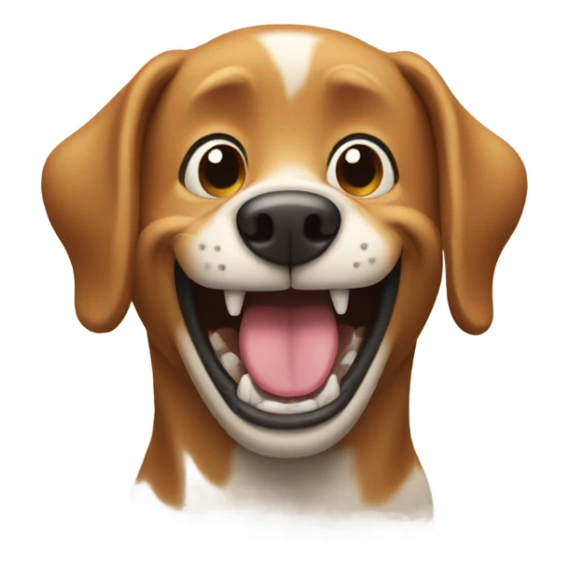 Dog with a huge mouth sticker