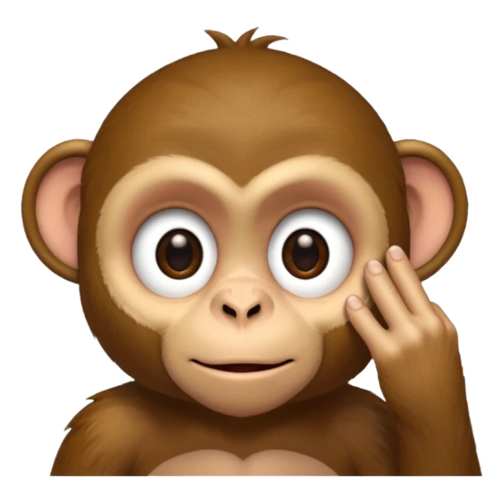 A A monkey, pulling the bottom of his eyelid down with one finger. sticker