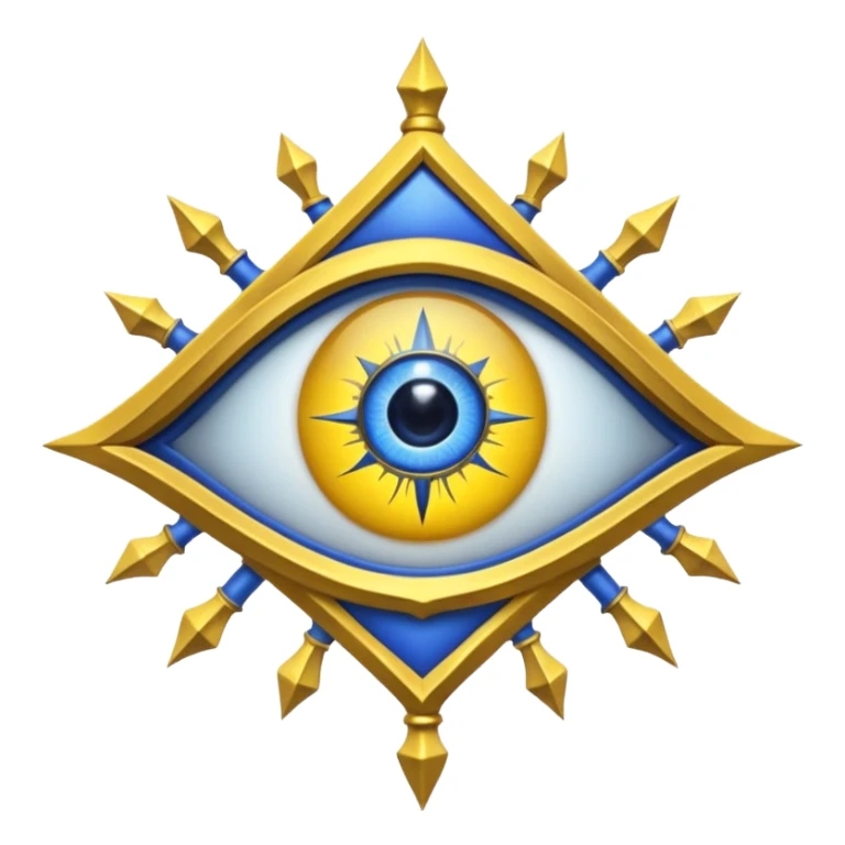 Wiz 101 casting sigil blue and yellow myth eye inspired school sticker