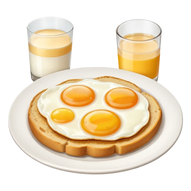 Breakfast ( bread + egg + glass of milk)
 sticker