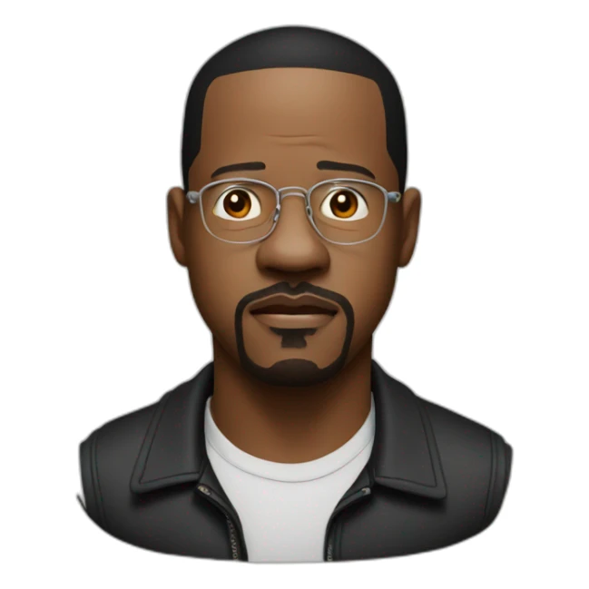 actor martin lawrence serious with no glasses sticker