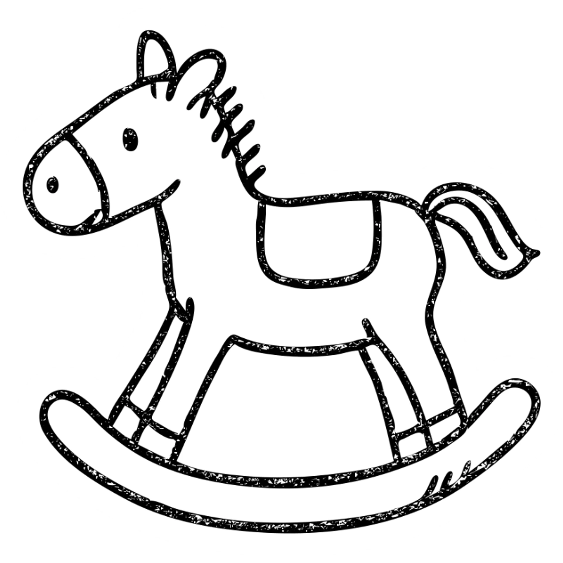 rocking horse icon sticker
