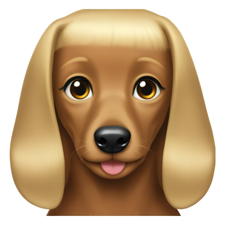 black dachshund and blonde girl with light eyes sticker