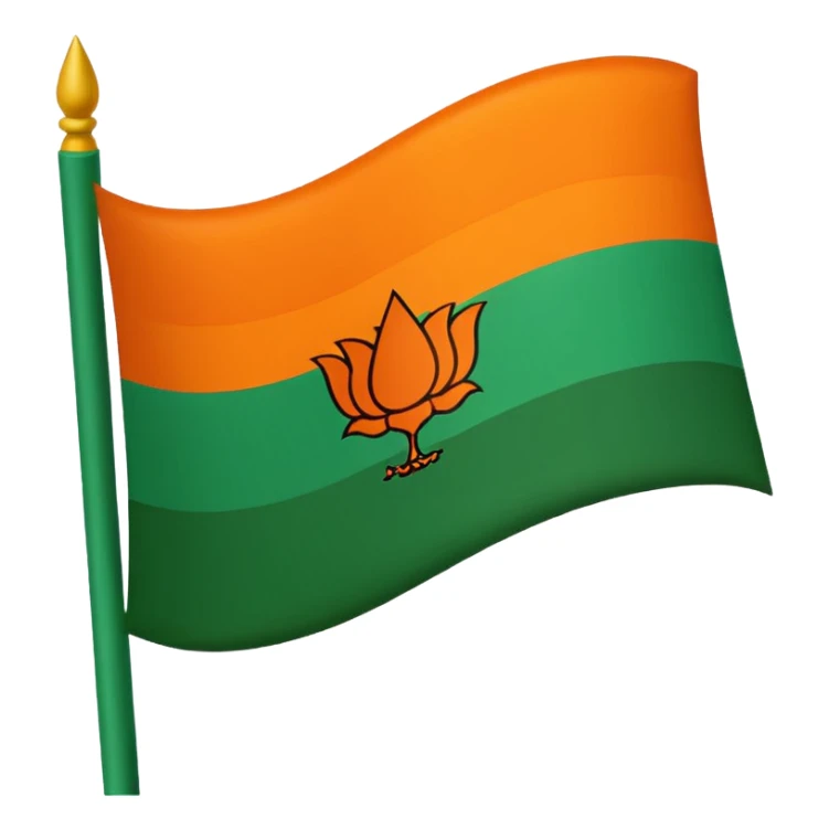 Bjp flag emoji with logo sticker