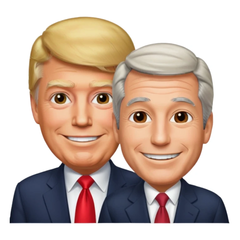 Donald Trump and Jeffrey Epstein joking around sticker