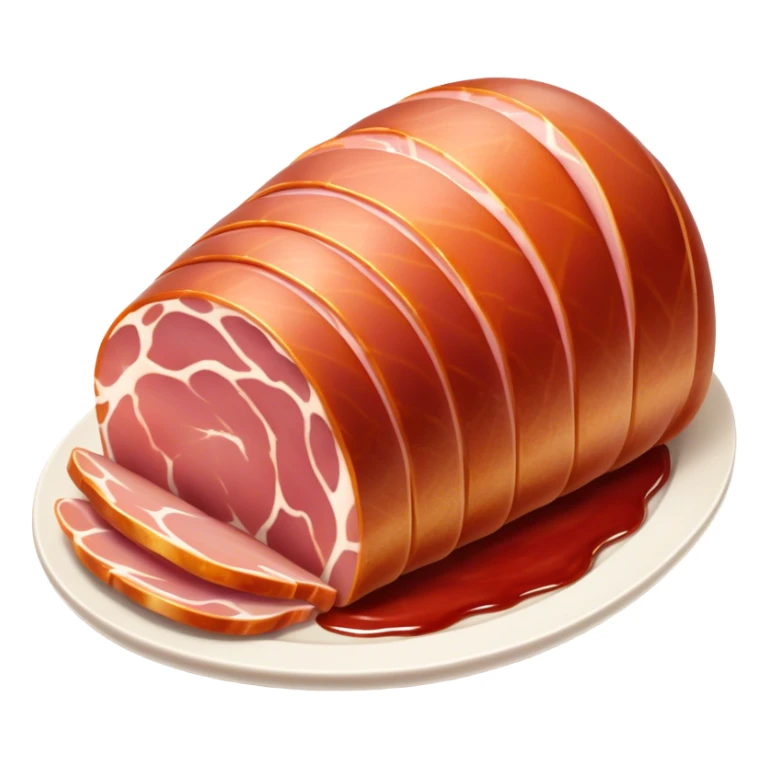 Cinematic Realistic Jam√≥n Serrano Dish Emoji, depicted as delicate, air-cured ham sliced thinly rendered with detailed textures and natural, inviting lighting. sticker