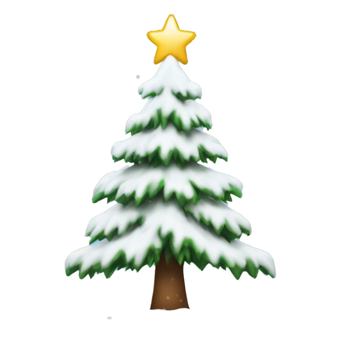 Christmas tree with snow sticker