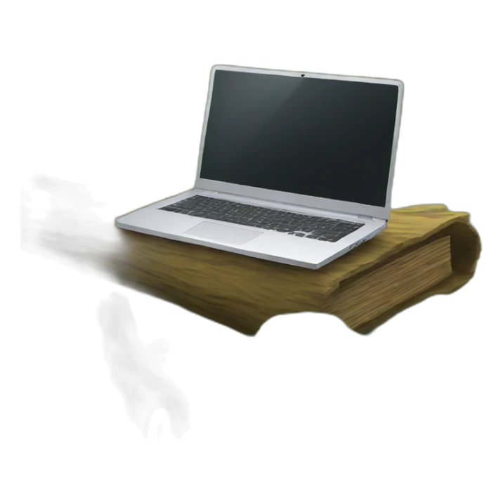 laptop in the woods sticker