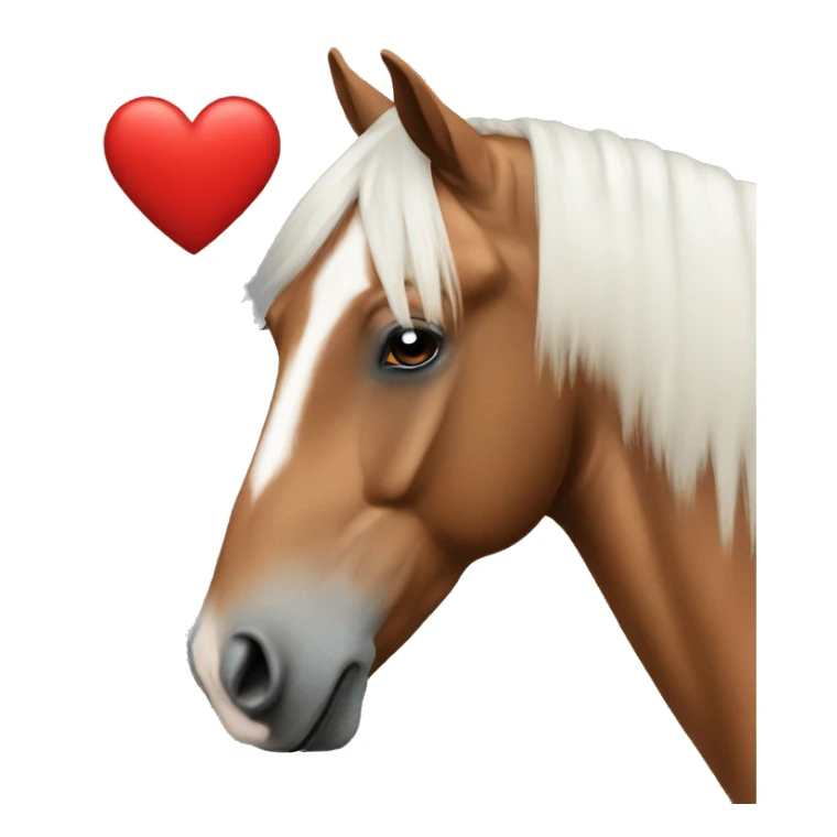 heart and horse sticker