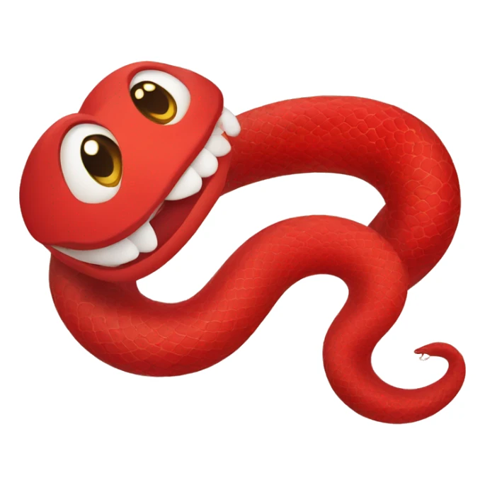 happy Chinese new year red snake, cute, adorable, cartoon sticker