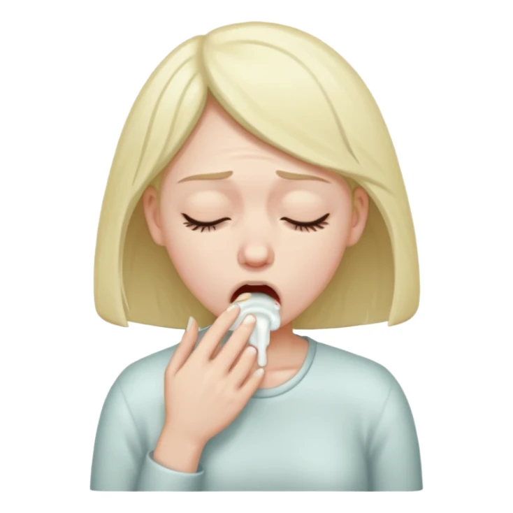 Une femme qui vomit blanc sticker