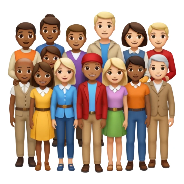 a gathering scene / costume is casual sticker