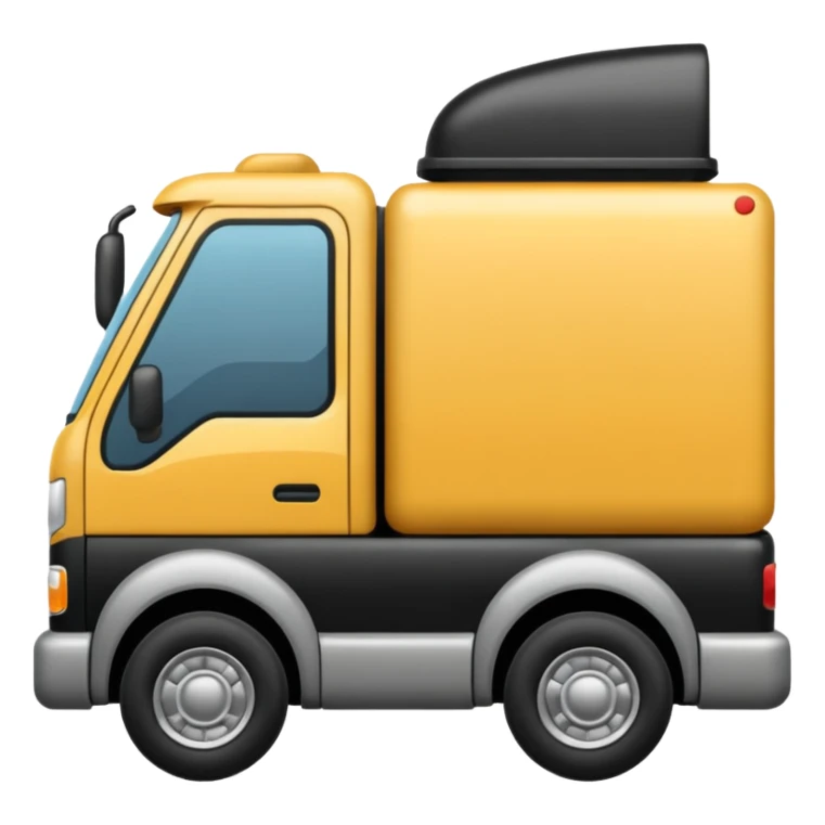 quiero un emoji de un camion de envios en tonos negro sticker
