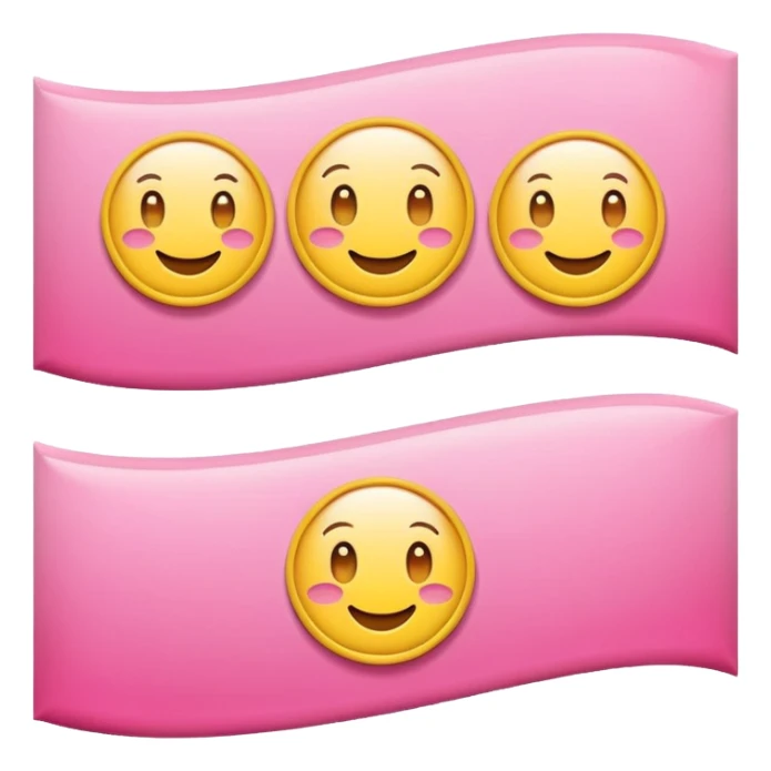 1/3rd Pink, 1/3rd white, 1/3rd yellow horizontal banner sticker