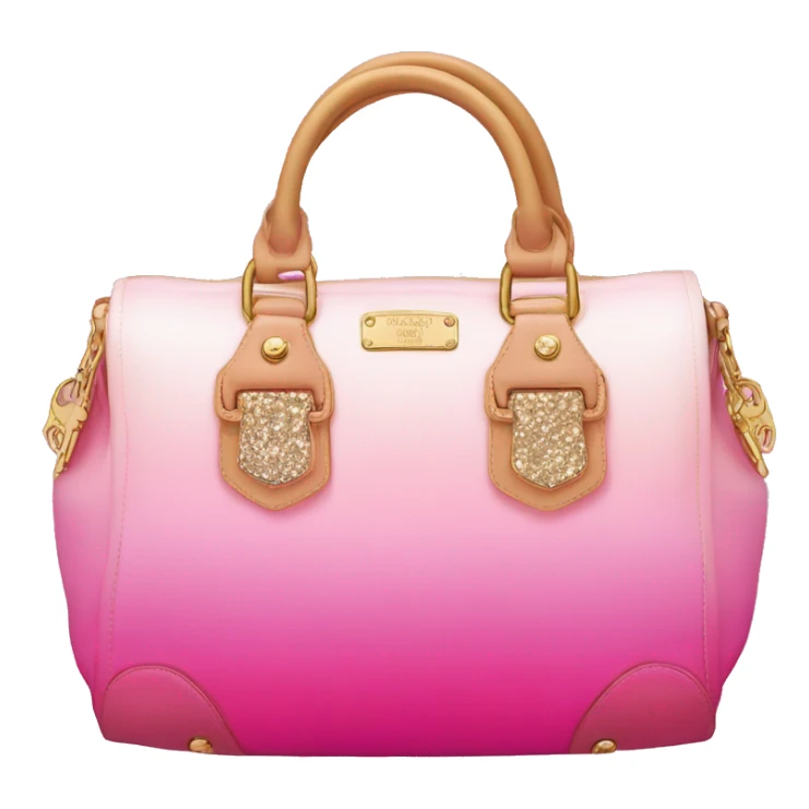 Pink ombre Juicy Couture Bag with glitter  sticker