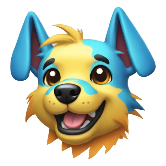 Colorful Electric Dog Pokémon sticker