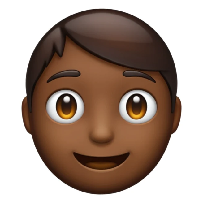 a transparent darkish brown emoji sticker