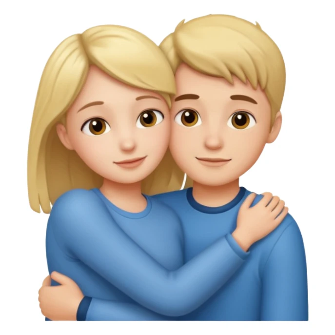 girl and boy hugging  sticker