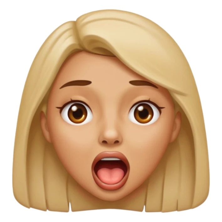 Woman with mouth open and lump on her cheek sticker