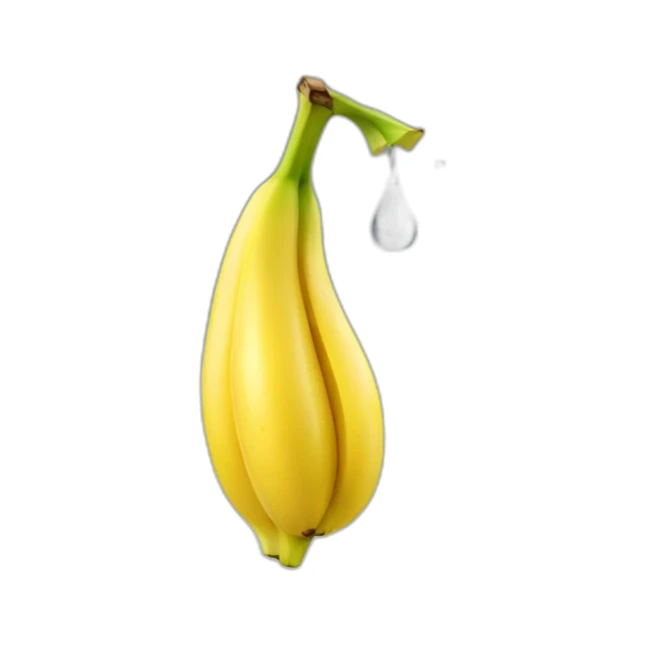 Water drop in banana sticker