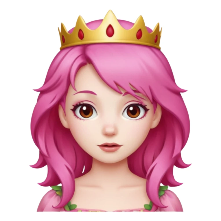 Strawberry princess pink hair pale  sticker