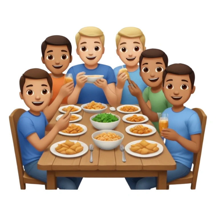 dia de jantar com amigos de infancia, mas so homens sticker