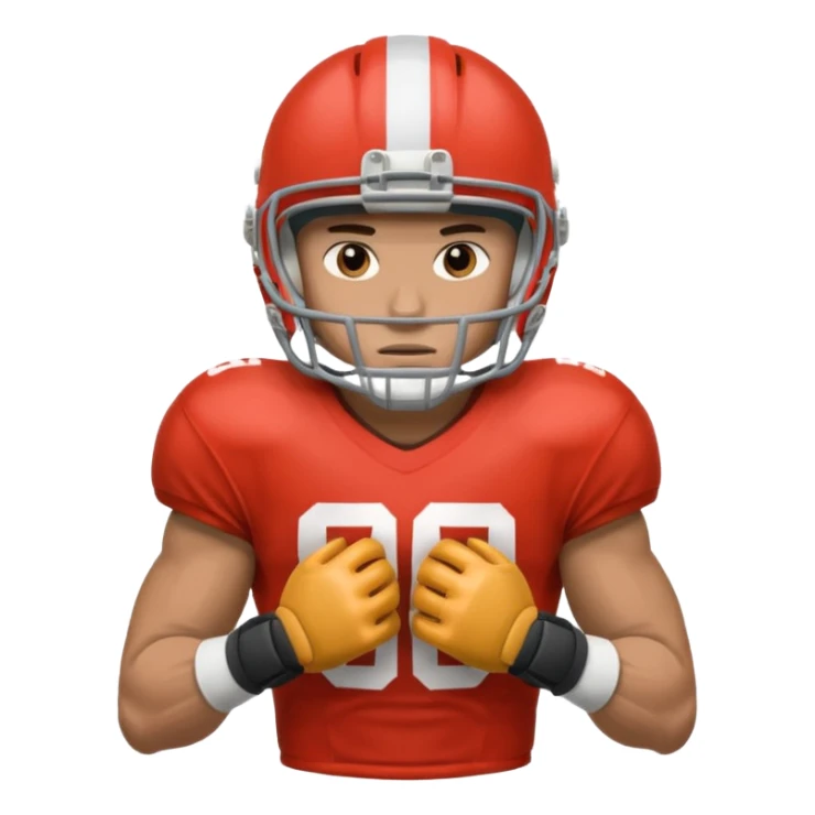 American Football player stuff arm block sticker