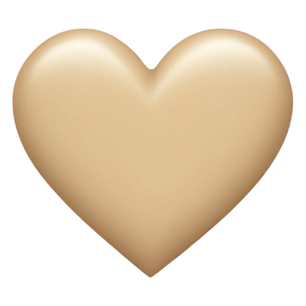 Beige heart  sticker